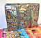 Boodschappentas 90x60x28cm met rits set van 2 - boodschappen tas fleurig - BIG shopper- reistas - waszak - 2 kleuren assorti verschillende kleuren