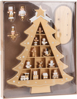 Boom m hangdeco 30 cm goud kerstversiering