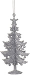 Boom plastic l3b7h13.5 cm zilver kerst