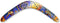 Boomerangfan Boemerang aboriginal rechts