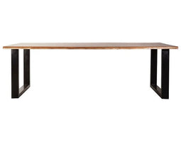 Boomstam eettafel Eleonora Acacia met U-poten - 160x90