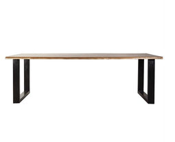 Boomstam eettafel Eleonora Acacia met U-poten - 200x100