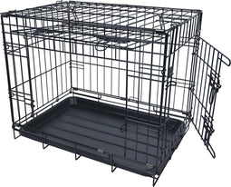 Boon Draadkooi met Deur en Schuifdeur Zwart 76 x 48 x 54 cm