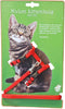Boon kittentuig met lijn nylon rood rood