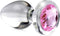 Booty Sparks - Pink Gem Glazen Buttplug Met Siersteen - Roze - Drie maten Small
