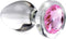 Booty Sparks - Pink Gem Glazen Buttplug Met Siersteen - Roze - Drie maten Large