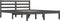 vidaXL - Bedframe - massief - grenenhout - grijs - 135x190 - cm
