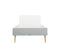 Bopita bed 90x200 (excl. bodem) - Wit/Grijs