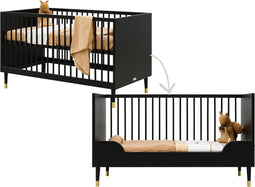 Bopita Cloë bedbank 70x140 - Mat Zwart