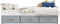 Bopita Emma bedbank 90x200 (excl. bodem) - Wit/Grijs
