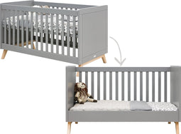 Bopita Fenna Bedbank - 70x140 cm. - Grijs/Naturel