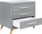 Bopita Fenna Commode 3 Laden - Grijs/Naturel