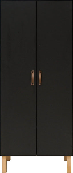 Bopita Floris 2-Deurskast - Matte Black/Natural