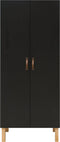 Bopita Floris 2-Deurskast - Matte Black/Natural