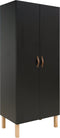 Bopita Floris 2-Deurskast - Matte Black/Natural