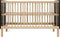 Bopita Floris bedbank 70x140 - Mat Zwart/Naturel