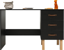 Bopita Floris bureau - Mat Zwart/Naturel