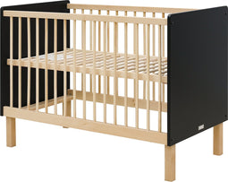 Bopita Floris Ledikant - 60x120 cm. - Matte Black/Natural