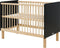 Bopita Floris Ledikant - 60x120 cm. - Matte Black/Natural