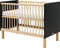Bopita Floris Ledikant - 60x120 cm. - Matte Black/Natural