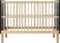 Bopita Floris Ledikant - 60x120 cm. - Matte Black/Natural