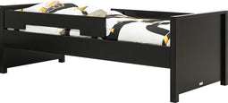 Bopita Jonne bed 90x200 incl. 2 uitvalbeschermers - Mat Zwart