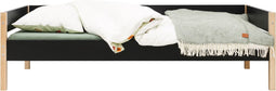 Bopita Lucas bedbank 90x200 - Mat Zwart/Naturel