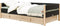 Bopita Lucas bedbank 90x200 - Mat Zwart/Naturel