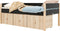 Bopita Lucas compactbed 90x200 met 3 opbergbakken - Mat Zwart/Naturel