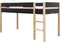 Bopita Lucas halfhoogslaper 90x200 - Mat Zwart/Naturel