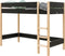 Bopita Lucas hoogslaper 90x200 - Mat Zwart/Naturel