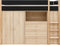 Bopita Lucas hoogslaper 90x200 met opbergkasten - Mat Zwart/Naturel