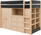 Bopita Lucas hoogslaper 90x200 met opbergkasten - Mat Zwart/Naturel