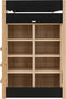 Bopita Lucas hoogslaper 90x200 met opbergkasten - Mat Zwart/Naturel