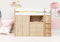 Bopita Lucas hoogslaper 90x200 met opbergkasten - Wit/Naturel