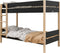 Bopita Lucas stapelbed 90x200 - Mat Zwart/Naturel