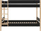 Bopita Lucas stapelbed 90x200 - Mat Zwart/Naturel