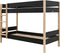 Bopita Lucas stapelbed 90x200 - Mat Zwart/Naturel