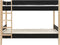 Bopita Lucas stapelbed 90x200 - Mat Zwart/Naturel