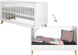 Bopita Lynn bedbank 70x140 - Wit/Naturel