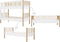 Bopita Mika combi-stapelbed 90x200 - Wit/Eiken
