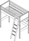 BOPITA NORDIC HOOGSLAPER XL 90x200 SCHUINE TRAP