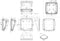 Bopla BoPad BOP 1616 P-9016-SET Consolebehuizing 164 x 160 x 68.40 ABS Wit (RAL 9016) 1 stuk(s)
