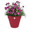 Bloempot - Elho - Loft Urban Round - Wheels 50 - Rood - L 49 x B 48,5 x H 45 cm - Buiten - 100% g...