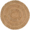 vidaXL - Tapijt - rond - 90 - cm - gevlochten - jute