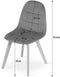 BORA Stoel - Beige Velvet, Houten Poten, Functioneel Ontwerp en Comfortabele Zitting voor Woonkamer, Keuken, Slaapkamer en Eetkamer, Max. 120 kg