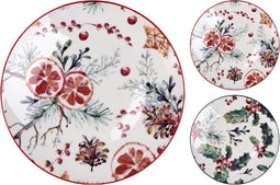 Bord 19cm porselein 2ass kerst