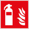 Bord brandblusser pictogram ISO 7010 200 x 200 mm