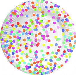Bord Confetti 23cm 8 stuks