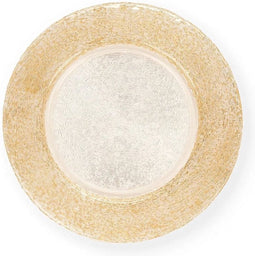 Bord glas met goudkleurige rand - 33cm - Nuvole di Stoffa